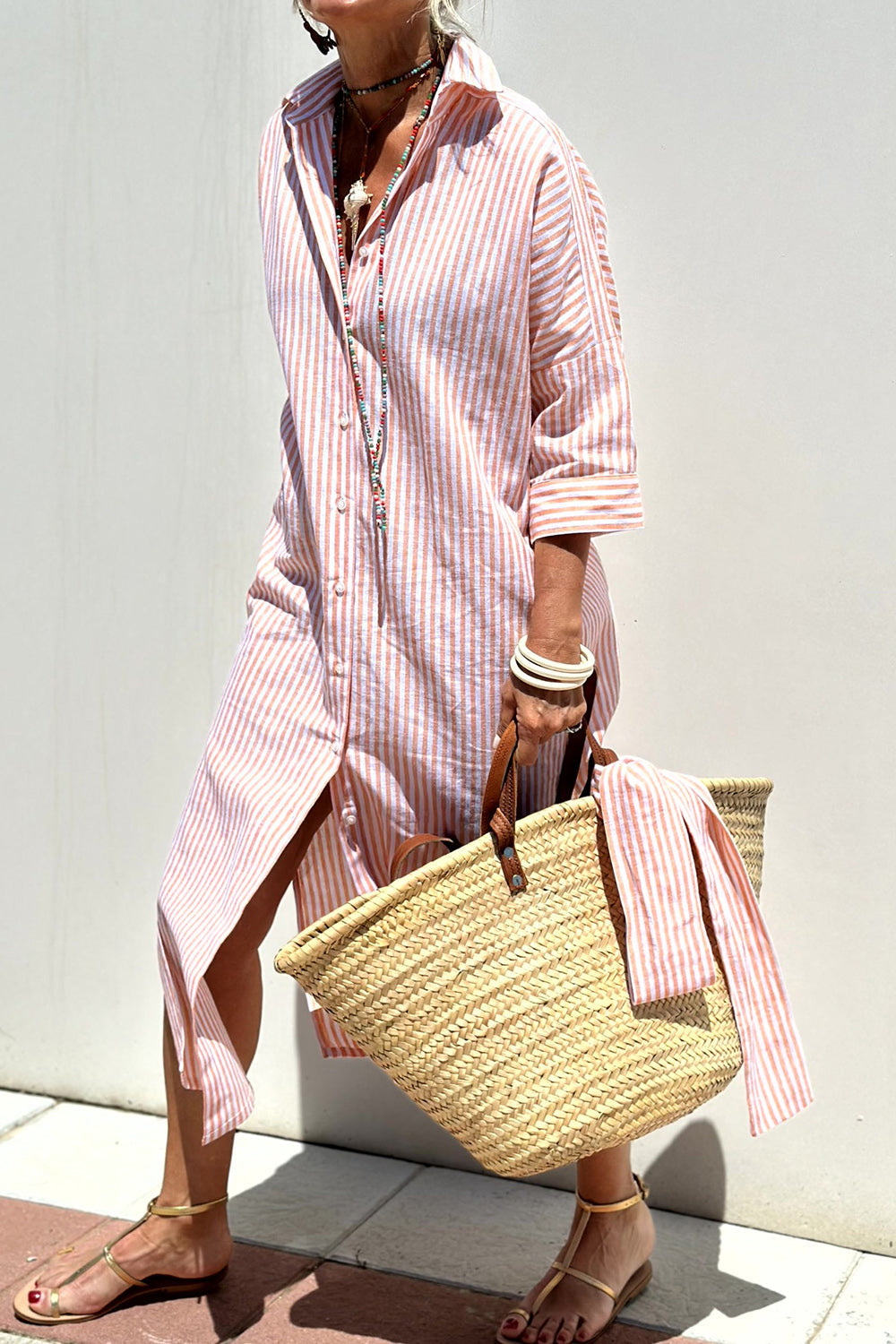 Sophia™ | Everyday Striped Shirt Dress