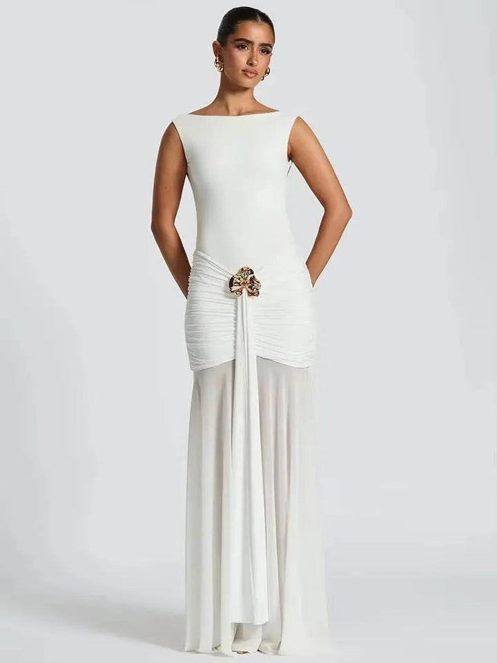 SÉVANA™ | Draped Backless Dress