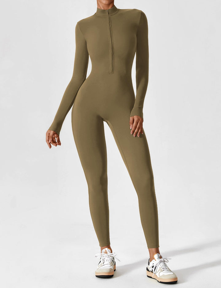SF Long Sleeve/ Short Sleeve Zipper Jumpsuit