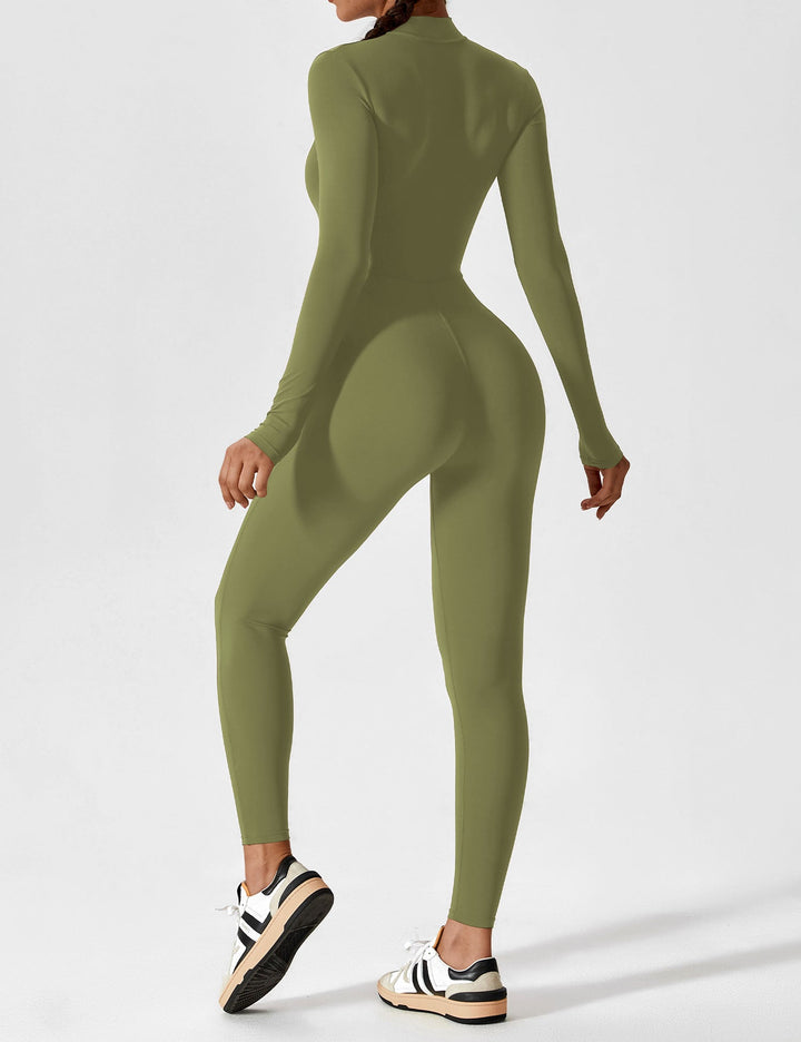 SF Long Sleeve/ Short Sleeve Zipper Jumpsuit