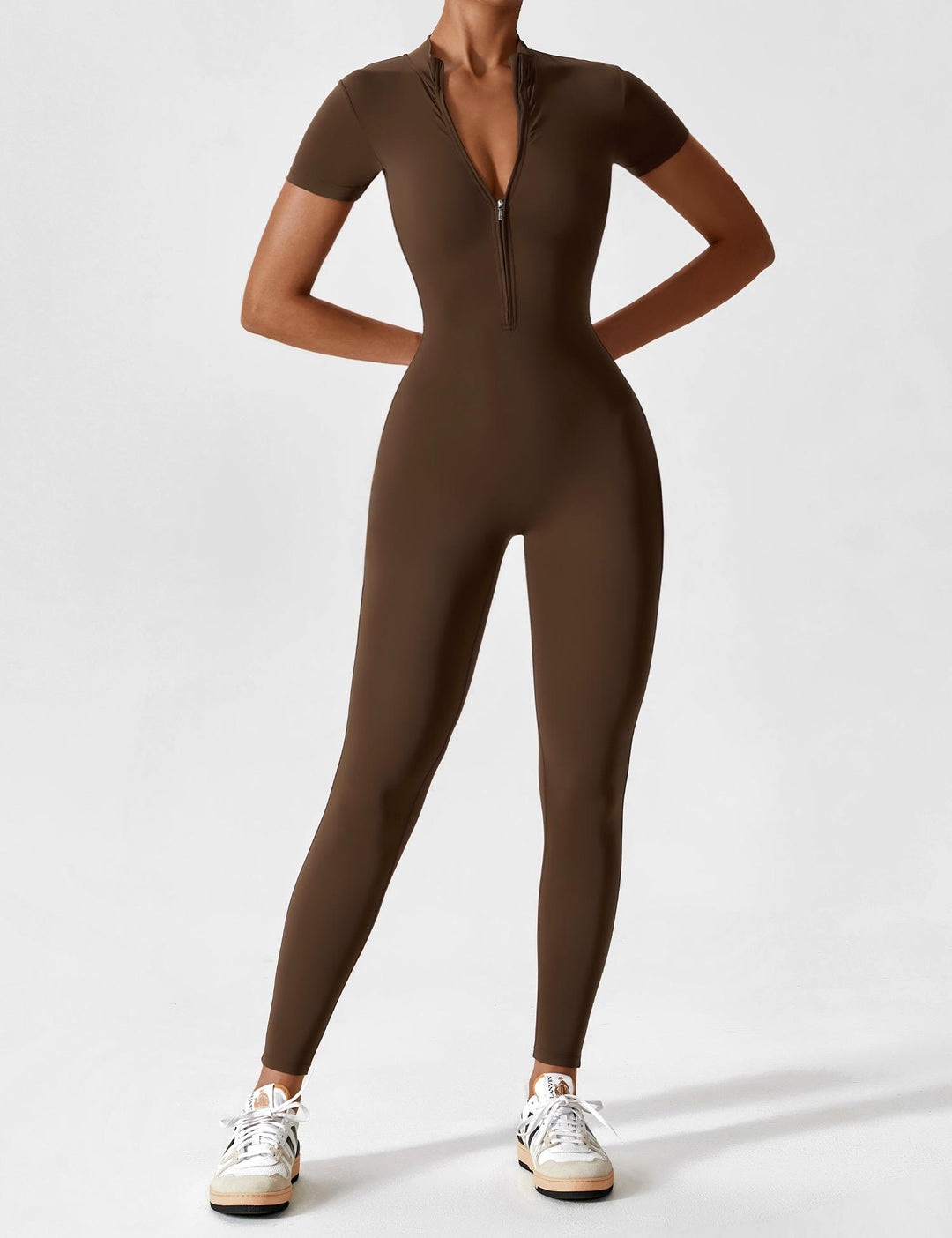 SF Long Sleeve/ Short Sleeve Zipper Jumpsuit